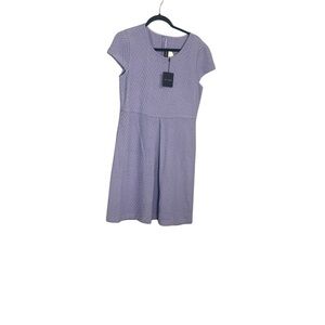ST JOHN Purple Short Sleeve Dress